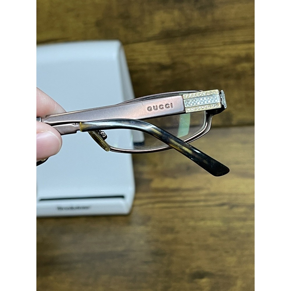 Gucci GG 2769/STRASS Eyeglasses Women Bronze Frame Crystal Detail FRAME ONLY - Picture 9 of 10